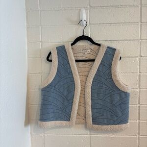 Nooki London denim Sherpa vest
